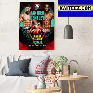 Janibek Vs Bentley In World Middleweight Championship Art Decor Poster Canvas