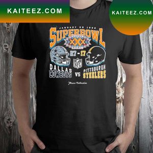 January 28 1996 superbowl Dallas Cowboys and Pittsburgh Steelers T-shirt