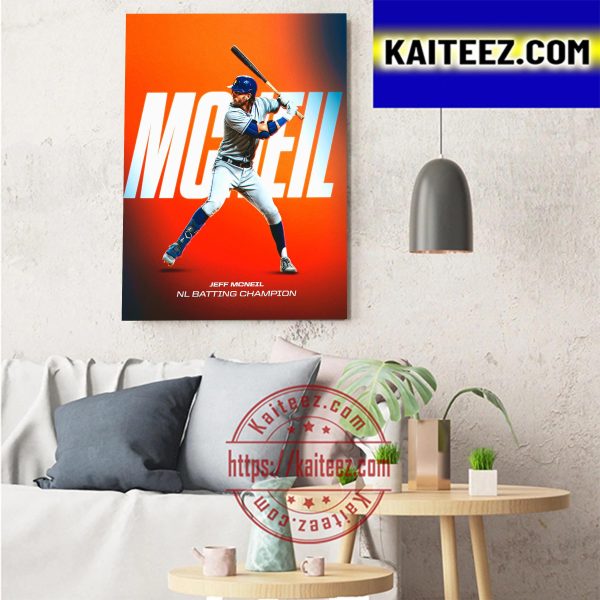 Jeff McNeil Is 2022 NL Batting Champion Art Decor Poster Canvas