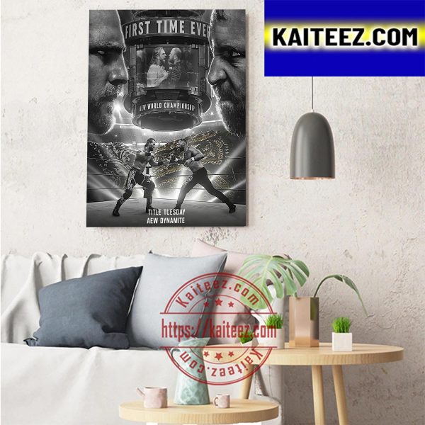 Jon Moxley Vs Hangman Adam Page First Time Ever For AEW World Championship Art Decor Poster Canvas