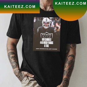 Josh Jacobs Las Vegas Raiders 2022 NFL Jacobs In His Last 3 Games Fan Gifts T-Shirt