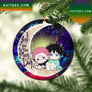 Jujutsu Kaisen Gojo Sakuna Love You To The Moon Galaxy Mica Circle Ornament Perfect Gift For Holiday