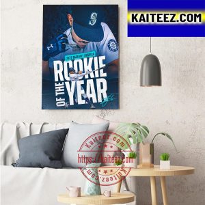 Julio Rodriguez Is 2022 Baseball America Rookie Of The Year Art Decor Poster Canvas