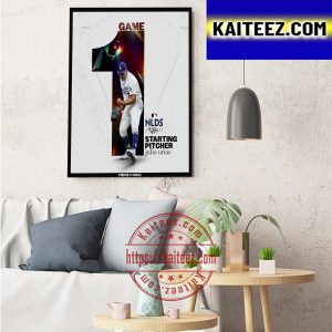 Julio Urias Starting Pitcher Game 1 MLB NLDS 2022 Art Decor Poster Canvas