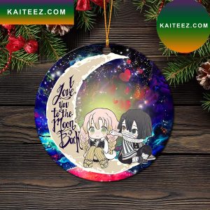 Kanroji And Kaburamaru Demon Slayer Love You To The Moon Galaxy Mica Circle Ornament Perfect Gift For Holiday