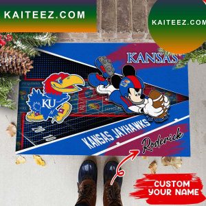 Kansas Jayhawks NCAA2 Custom Name For House of real fans  Doormat