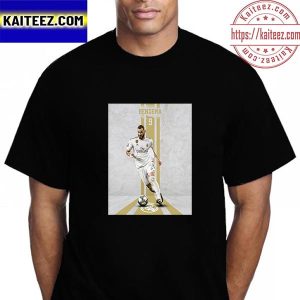 Karim Benzema 9 Real Madrid Winner Ballon DOr 2022 Vintage T-Shirt