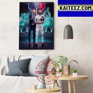 Karim Benzema Is France Player Winner Ballon D’Or Since Zinedine Zidane In 1998 Art Decor Poster Canvas