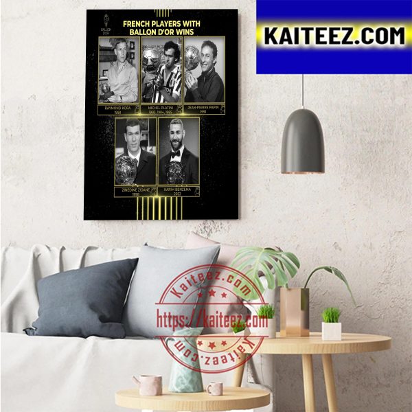 Karim Benzema Real Madrid Is The 5th French Football Player To Win The Ballon Dor Art Decor Poster Canvas