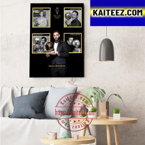 Karim Benzema Real Madrid Is The Fifth French Football Player To Win The Ballon Dor Art Decor Poster Canvas