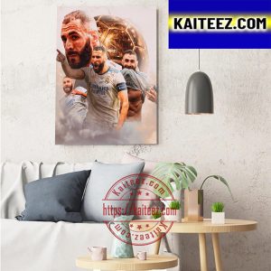 Karim Benzema Real Madrid The 2022 Ballon Dor Winner Art Decor Poster Canvas