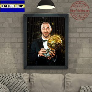 Karim Benzema Winner Ballon d’Or 2022 Art Decor Poster Canvas