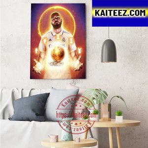Karim Benzema Wins The 2022 Ballon d’Or Art Decor Poster Canvas