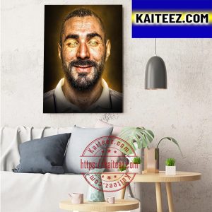 Karim Benzema With Eyes On The Ballon d’Or 2022 Art Decor Poster Canvas