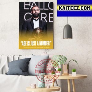 Karim benzema Winning The Ballon dOr At 34 Years Old Art Decor Poster Canvas