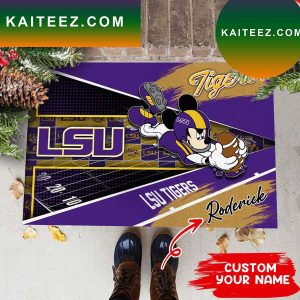 LSU TIGERS NCAA1 Custom Name For House of real fans Doormat
