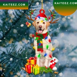 Labrador Light Christmas Shape Ornament