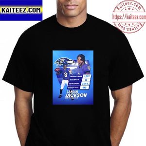 Lamar Jackson 2022 Season Stats In Baltimore Ravens On NFL On Prime Video Vintage T-Shirt