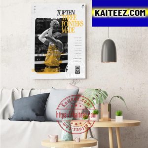 LeBron James Los Angeles Lakers Passes Paul Pierce To Enter The Top 10 Of The All Time 3 Point Art Decor Poster Canvas