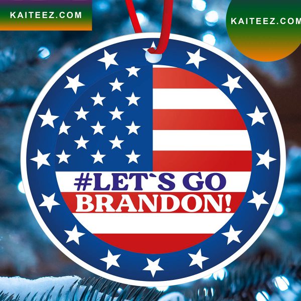 Lets Go Brandon Christmas 2022 Patriotic Gifts Funny Christmas Ornament