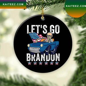 Lets Go Brandon FJB 2022 Funny Biden Christmas Tree Christmas Ornament