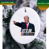 Lets Go Brandon Funny Joe Biden Santa Hat Christmas Ornaments