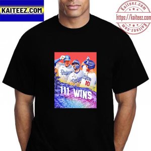 Los Angeles Dodgers 111 Wins NL Team In MLB History Vintage T-Shirt