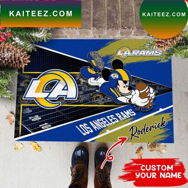 Los Angeles Rams NFL Custom Name House of fans Doormat