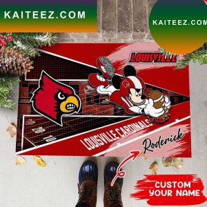 Louisville Cardinals NCAA2 Custom Name For House of real fans Doormat