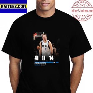 Luka Doncic In Game Dallas Mavericks Vs Brooklyn Nets Vintage T-Shirt