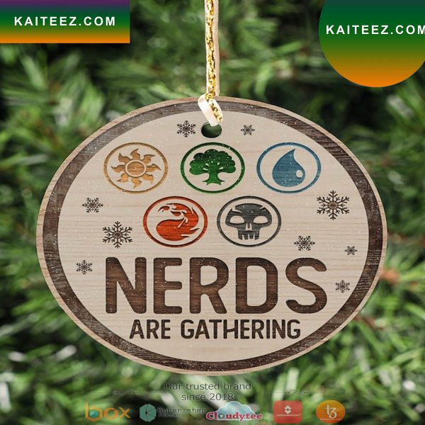 Magic The Gathering Nerds Are Gathering Christmas Ornament