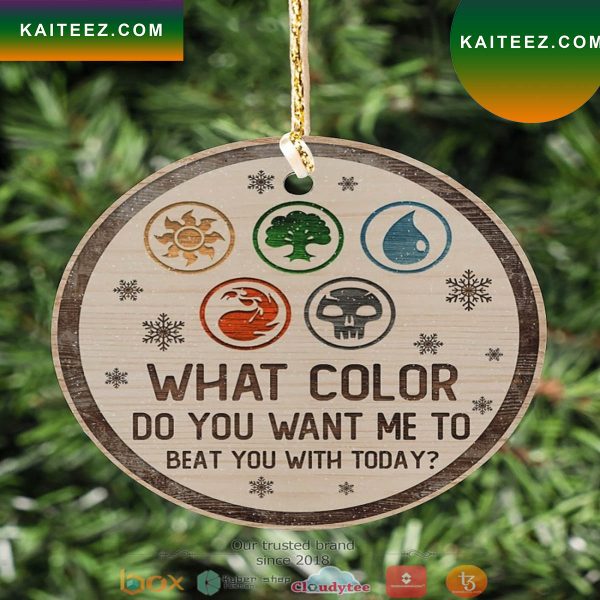 Magic The Gathering What Color Do You Want Me To Christmas Ornament