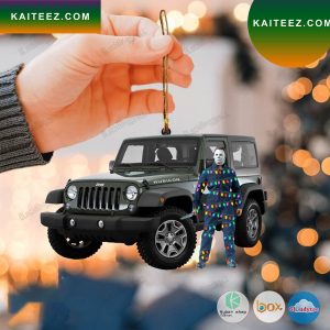Michael Myers Hold Knite Rubicon Jeep Led Lights Christmas Ornament