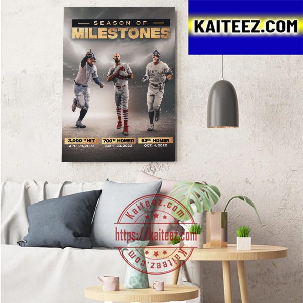 MLB 2022 Was Legendary Season Of Milestones Art Decor Poster Canvas