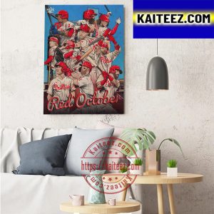 MLB NLDS 2022 Philadelphia Phillies Red October Art Decor Poster Canvas