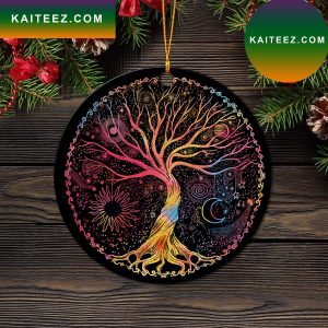 Magic Color Tree Mica Circle Ornament Perfect Gift For Holiday