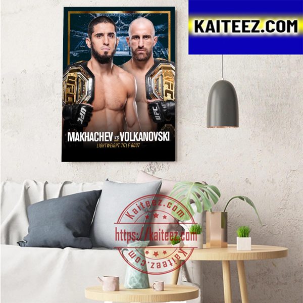 Makhachev Vs Volkanovski In Lightweight Title Bout On UFC Art Decor Poster Canvas