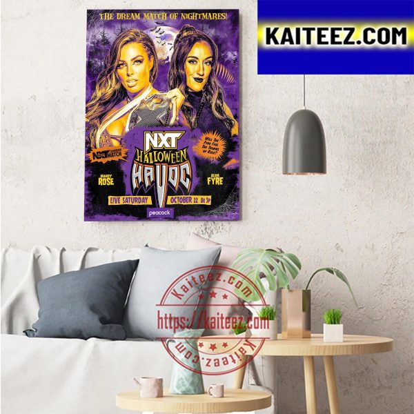 Mandy Rose Vs Alba Fyre At WWE NXT Halloween Havoc Art Decor Poster Canvas