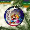 Mareep Pokemon Love You To The Moon Galaxy Mica Circle Ornament Perfect Gift For Holiday