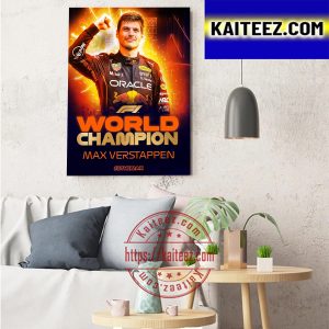 Max Verstappen F1 Two Time World Champion Art Decor Poster Canvas
