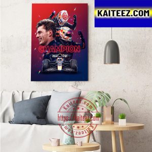 Max Verstappen Has Won The F1 World Championship 2022 Art Decor Poster Canvas