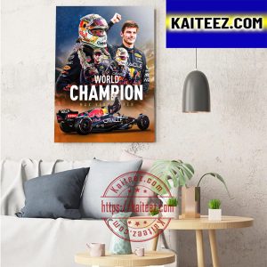 Max Verstappen Is 2022 F1 World Champion Art Decor Poster Canvas