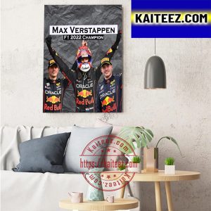Max Verstappen Is A 2022 Formula 1 World Champion Art Decor Poster Canvas