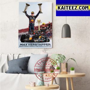 Max Verstappen Is A Two Time F1 World Champion Art Decor Poster Canvas