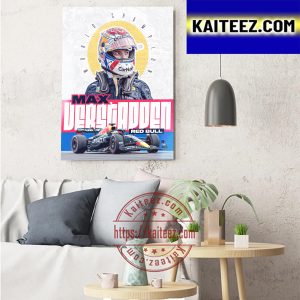 Max Verstappen Two Time World Champion Art Decor Poster Canvas