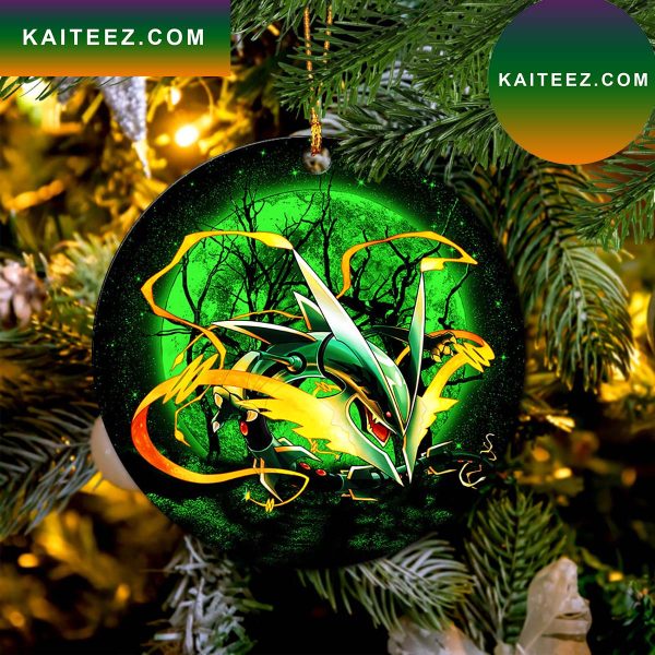 Mega X Rayquaza Moonlight Mica Circle Ornament Perfect Gift For Holiday