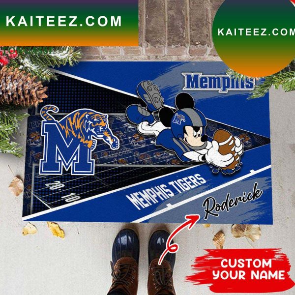 Memphis Tigers NCAA1 Custom Name For House of real fans Doormat