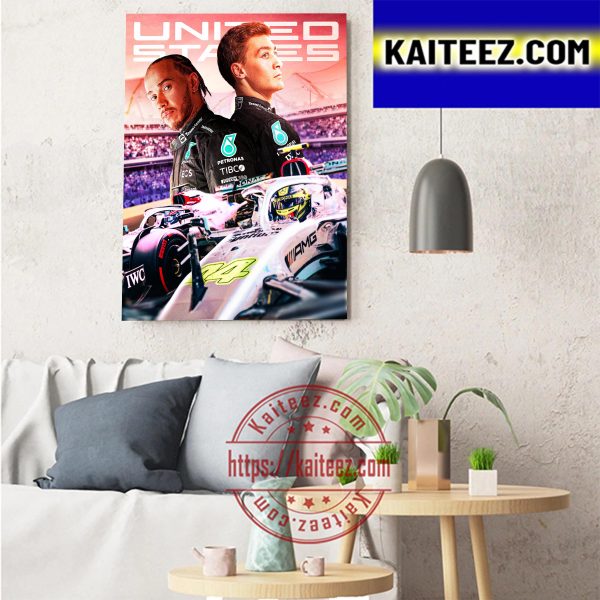 Mercedes AMG PETRONAS F1 Team Is On United States GP Art Decor Poster Canvas