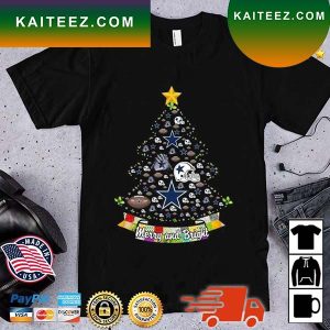 Merry And Bright Dallas Cowboys NFL Christmas Tree 2022 T-Shirt