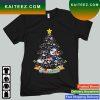 Merry And Bright Los Angeles Dodgers MLB Christmas Tree 2022 T-Shirt